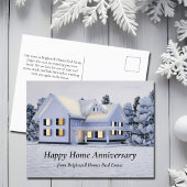 Happy Zuhause Anniversary Winter Zuhause Snow on T Postkarte