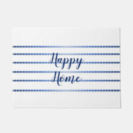 Happy Zuhause Blue Streifen White Door Mat Fußmatte