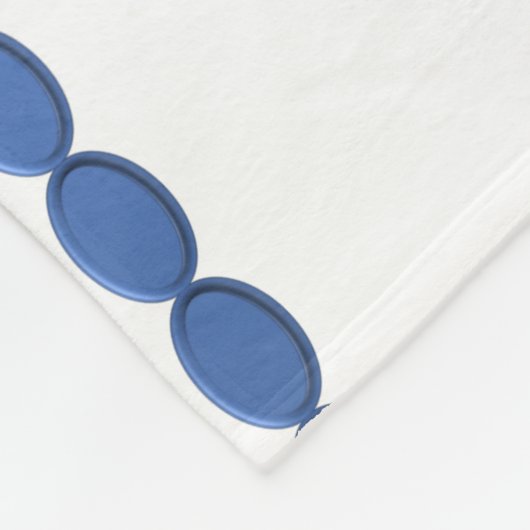 Happy Zuhause Blue Stripes Fleece Blanket (Ecke)