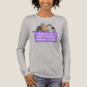 Happy Zuhause / Cat Lover Personalisierter T - Shi Tri-Blend Shirt (Vorderseite)