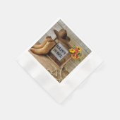 Happy Zuhause Cowgirl Cowboy Style mit Cowboy Boot Serviette (Ecke)