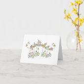 Happy Zuhause Doodles Housewarming Card Karte (Gelbe Blume)
