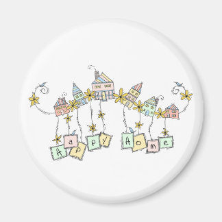 Happy Zuhause Doodles Magnet