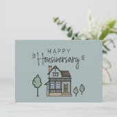 Happy Zuhause Jubiläum Personalisiert Housiversay Dankeskarte (Stehend Vorderseite)
