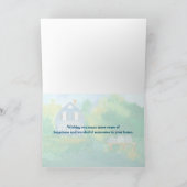 Happy Zuhause Jubiläum von Realtor Bauernhof Karte (Innenseite)