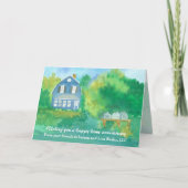 Happy Zuhause Jubiläum von Realtor Bauernhof Karte (Vorderseite)