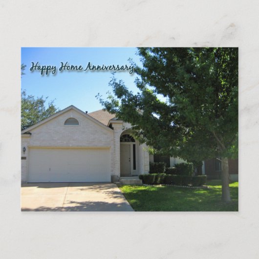 Happy Zuhause Jubiläumskarten Postkarte (Vorderseite)