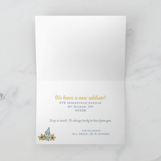 Happy Zuhause New Address Ankündigung (Innenseite)