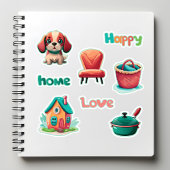 Happy Zuhause Niedlich Puppy Stickers Set Aufkleber