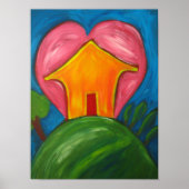 Happy Zuhause Print Poster (Vorne)