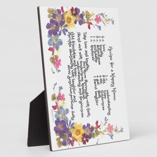 Happy Zuhause Recipe Fotoplatte (Seite)