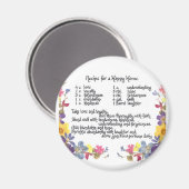 Happy Zuhause Recipe Magnet (Vorderseite/Rückseite)