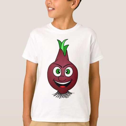 Happy Zwiebel Vegane Pflanzensammlung T-Shirt (Vorderseite)
