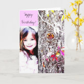 HappyBirthday! ~ girls card Karte (Gelbe Blume)