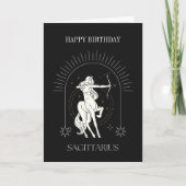 HappyBirthday Mystic Sagittarius Zodiac Card Einladung (Vorderseite)