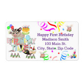 HappyBirthday Possum Cake Address Label (Vorne)