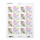 HappyBirthday Possum Cake Address Label (Vorne)