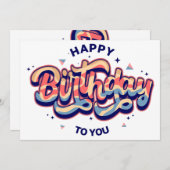 #HappyBirthday #TypografieArt #BirthdayTypografie Feiertagskarte (Vorne/Hinten)