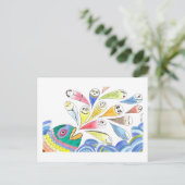 HappyFish Postkarte (Stehend Vorderseite)