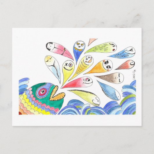 HappyFish Postkarte (Vorderseite)