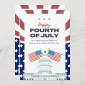 #HappyFourthOfJulyFlatHolidayCard Feiertagskarte (Vorne/Hinten)