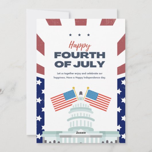 #HappyFourthOfJulyFlatHolidayCard Feiertagskarte (Rückseite)
