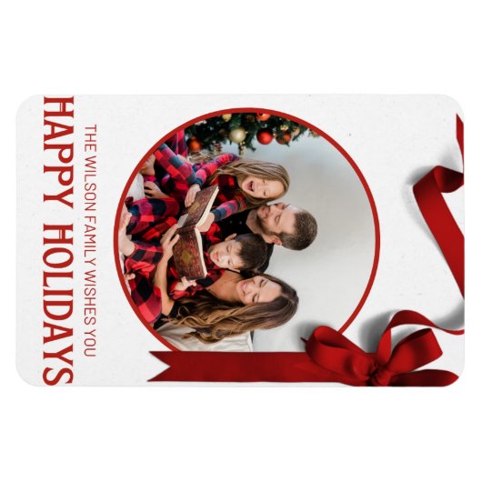 #HappyHolidaysByTheWilsonFlexiblePhotoMagnet Magnet (Horizontal)