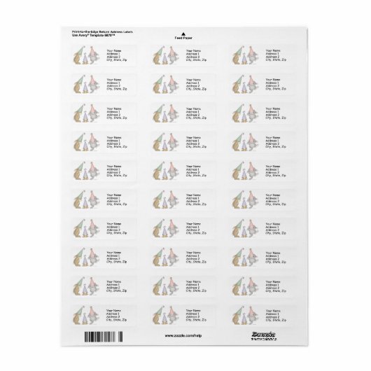HappyHoppers® Address Labels (Vorne)