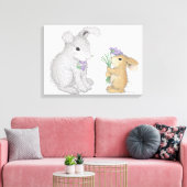 HappyHoppers® Wrapped Canvas Leinwanddruck (Insitu (Wohnzimmer))