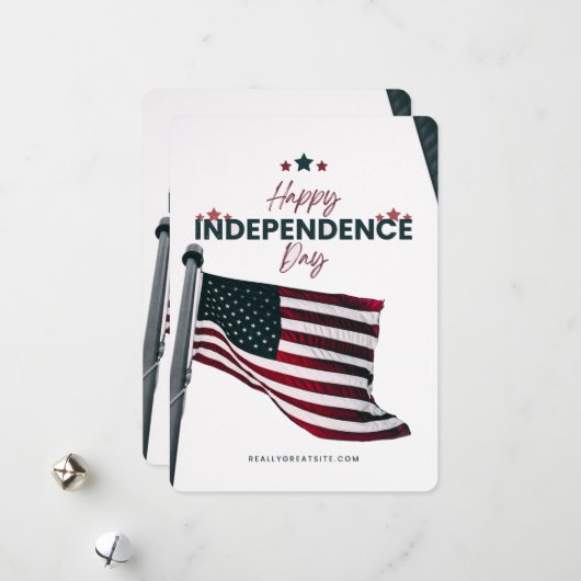 #HappyIndependenceDayFlatHolidayCard Feiertagskarte (Vorderseite/Rückseite Beispiel)