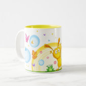 HappyOrangeMug Zweifarbige Tasse (Vorderseite Links)