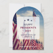 #HappyPresidentDay Vereinigter Staat von Amerika Einladung (Rückseite)