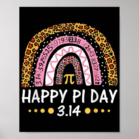 Happys Pi Day Mathematic Mathe Teacher Geschenk Poster (Vorne)