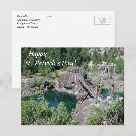 HappySt. Patrick's Day Postkarte (Vorne/Hinten)