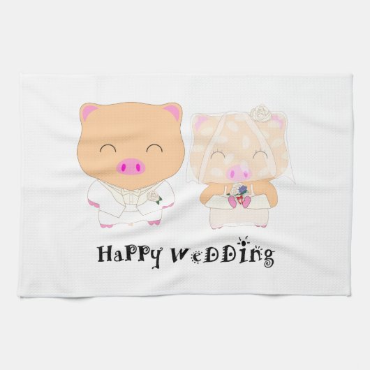 HappyWedding Küchentuch (Horizontal)