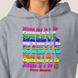 HappyWorkT FASCISM IST EIN LIE, RAINBOW MENSCHENRE Hoodie