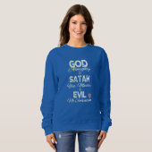 HappyWorkT GOD AND SATAN FLOW CHART FAITH VERSAGT Sweatshirt (Vorne ganz)