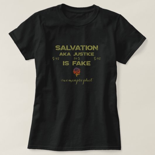 Happyworkt SALVATION IS FAKE Christlich T - Shirt (Design vorne)