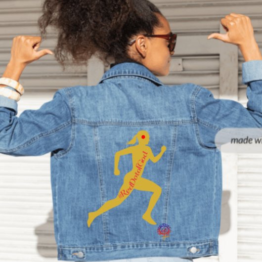 HappyWorkTHE RED DOT OF GOD CHRISTLICH Jeansjacke