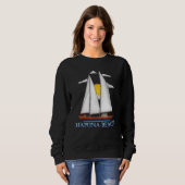 Hapuna Beach Coastal Nautical Segelschiff Sailor D Sweatshirt (Vorne ganz)