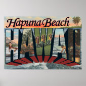 Hapuna Beach, Hawaii - Große Briefszenen Poster (Vorne)