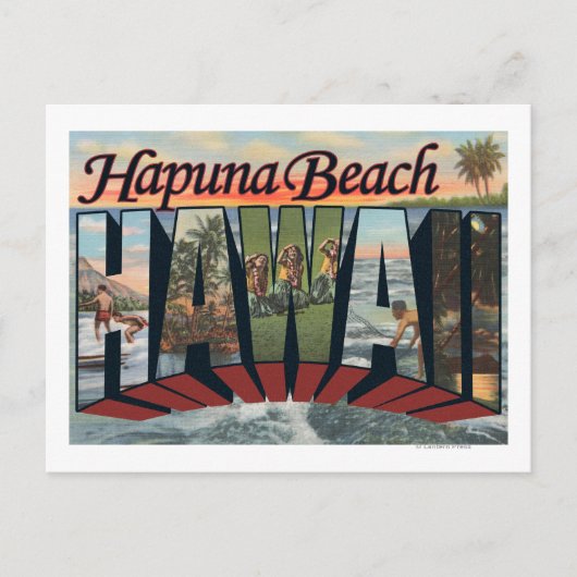 Hapuna Beach, Hawaii - Große Briefszenen Postkarte (Vorderseite)