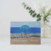 Hapuna Beach Hawaii Postkarte (Stehend Vorderseite)