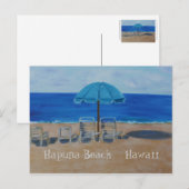 Hapuna Beach Hawaii Postkarte (Vorne/Hinten)