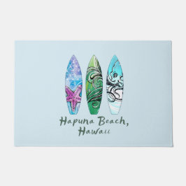 Hapuna Beach Hawaii Surfboards Vordertür Mat Fußmatte