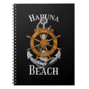 Hapuna Beach Hawaii Urlaub Nautical Anchor Helm Notizblock