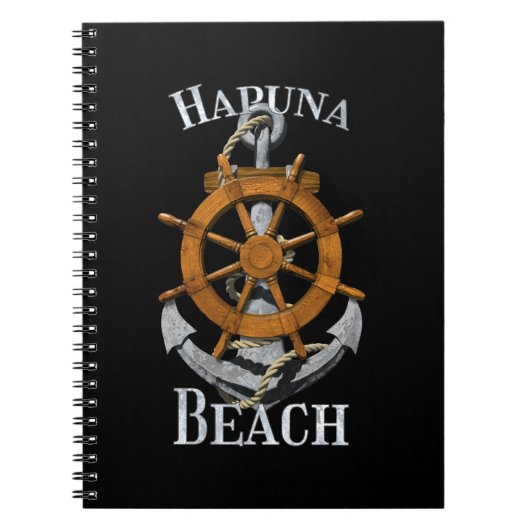 Hapuna Beach Hawaii Urlaub Nautical Anchor Helm Notizblock (Vorderseite)