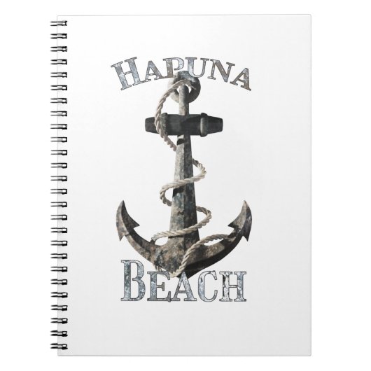 Hapuna Beach Hawaii Urlaub Nautical Anchor Notizblock (Vorderseite)