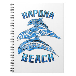 Hapuna Beach Hawaii Vacation Tribal Delphine Notizblock