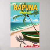Hapuna Hawaii Reiseplakat Poster (Vorne)